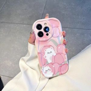  Style Tulip Pattern Phone Case for Vivos17 Vivox100 New Iqooneo8 Protective Silicone Cover for X90 X80 X70 X60 S16 S15 S12 S10 S9e