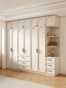 Modern Minimalist Bedroom Wooden Cabinet Home Use Small Apartment Style Wardrobe Ready-made Coat Closet Adult Size Furniture