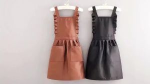 Princess Style Apron Waterproof Floral Restaurant Barista Work Uniform Apron Suitable for Restaurants Hotels Gardening