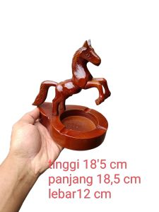 asbak kuda kayu jati