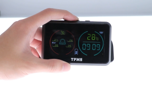 Smart Solar Powered Car Tire Pressure Monitoring System TPMS Alarm Air Pressure Gauge Temperature Warning 4 Sensors