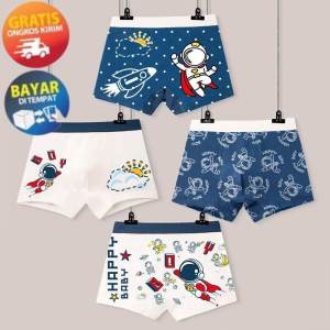 MIKADO - OT327 CELANA DALAM BOXER ANAK LAKI LAKI 2-12 TAHUN KATUN MURNI VERSI FASHION CELANA DALAM ANAK LAKI LAKI CD ANAK