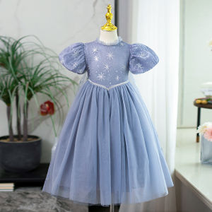 Childrens Day Elsa Princess Dress for Girl