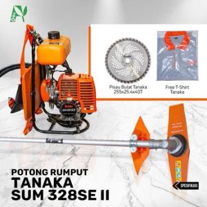 MESIN POTONG RUMPUT TANAKA 328 SE II ORIGINAL TANAKA BRUSH CUTTER RUMPUT FULLSET MADE IN JAPAN ORIGINAL