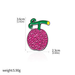 Bandai | Anime One Piece Devil Fruit Badge Brooch Fun Fruit Metal Bag Charm Lapel Pin Cosplay Accessory Fan Collectible Jewelry Gift