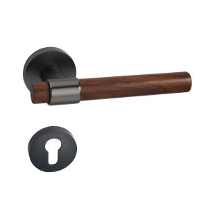Viladepot Privacy Door Handle Wood Handle Lever Bedroom Bathroom Passage Door Lock Without Lock Cylinde