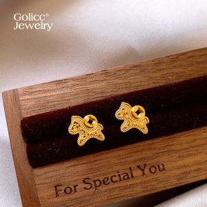 golicc | Bông Tai Hình Đồng Xu Ngựa Tinh Tế