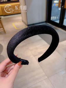 เข็มขัดผ้ากำมะหยี่ขอบบางสไตล์เกาหลีสำหรับผู้หญิง เครื่องประดับผมแฟชั่นทรงสูง หน้าเล็ก เครื่องประดับผมฤดูใบไม้ร่วง/ฤดูหนาว