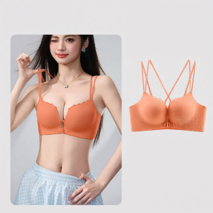 CHANGQIANGSHI | Gathering Front Closure Bra Small Chest Enlargement Side Gather Prevention Sagging