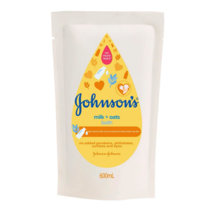 Johnsons Milk+Oats Bath 600ml Refill