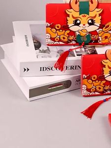 紅包封2025长款 蛇年折叠红包 CNY Angpao 2025 Red Packet 10Pcs Red Envelop Chinese Angpao New Year Red Pocket For Wedding Angpow