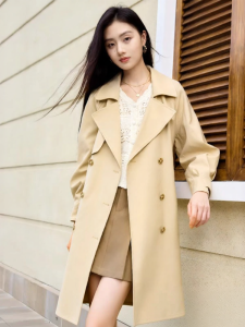 XIANGYING | Draped Loose Comfort Trench Coat