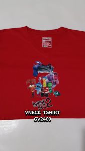 High quality 2024 trending inside out 2 cotton v neck t shirt for women plus size GV2409