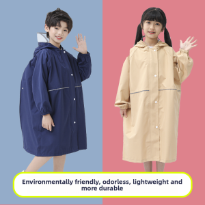 Lightweight Portable Childrens Raincoat Macaron Colored Overall Rainwear for School Kids Anti-Flood Kindergarten Raincoat
