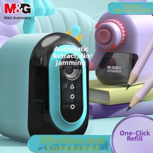 M&G | Effort-Saving Pencil Sharpener Anti-Pinch Large Capacity Shavings Box Multi-Size Pencil Suitable Metal Blade