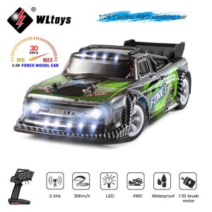 ST【Fast delivery】【Current stock】Wltoys K989 Upgraded 284131 1/28 With Led Lights 2.4g 4wd 30km/h Metal Chassis Electric High Speed Off-road Drift Rc  Cars color:Green
