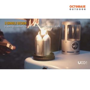 UCO GEAR - CANDLELIER COLOR PAINTED 3 CANDLE LANTERN LIGHTWEIGHT DURABLE LONG-LASTING LANTERN FOR OUTDOOR CAMPING HIKING PICNIC SURVIVAL