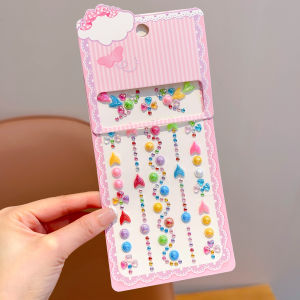 3D Heart-shaped Water Drill Chain Stickers for Face and Hair Decoration