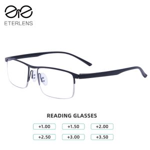 Eterlens Progressive Multifocal Reading Glasses Anti-Blue Light Anti-Fatigue Presbyopic Glasses for Middle-aged and Elderly People