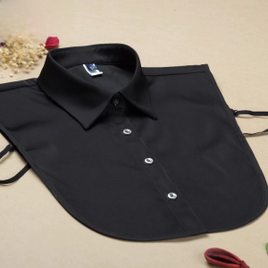 Pure Cotton Easiest for Match Fake Collar Shirt Womens Shirt Fake Collar Autumn and Winter White Black Jacquard Fake Collar Fake Collar