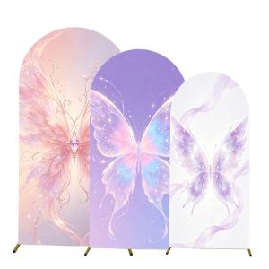Dreamy Fairy Wing Arched Background CoversButterfly Arch Backdropfor Girls 1st Birthday Party Baby ShowerWedding Booth Decor