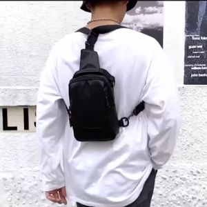 Tas Selempang  Pria Import Multifungsi 3 in 1 Chest bag Waterproof USB Portable