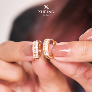 Xuping Anting Klip Emas Mata 2 Baris 0161230267