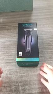 VGR | VGR Hair Trimmer Professional Hair Clipper Electric T-Blade Hair Cutting Machine 0mm LED Display Barber Trimmer for Men V-982