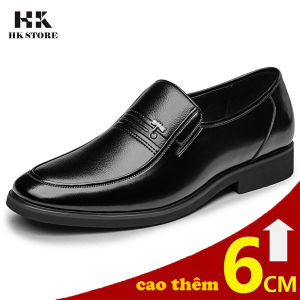 GIÀY NAM TRUNG NIÊN NÂNG TĂNG CHIỀU CAO 6CM DA BÒ THẬT - BẢO HÀNH 12 THÁNG