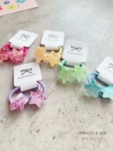 Elastic Hair Ties for Girls: Children's Star Shaped Hair Accessories & Princess Style Hair Bands That Don't Damage Hair