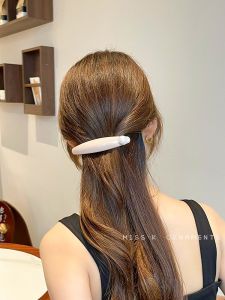 Pearl Spring Clip Hair Grips Womens Half up Bun Hairpins New Style Elegant Low Ponytail Top Clips Hair Accessories