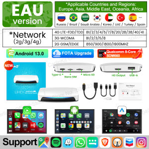 2026 CarlinKit HDMI Video Output Android 13 CarPlay AI Box SM6225 8-Core Android Auto Wireless CarPlay Split Screen Smart TV Box