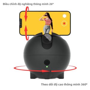 Giá Đỡ Điện Thoại Di Động Tự Động Theo Dõi Góc Nghiêng Điều Khiển Bằng Cử Chỉ Và Nhận Diện Khuôn Mặt AI Chân Máy Đa Năng Giá Đỡ Đa Năng Tiện Dụng