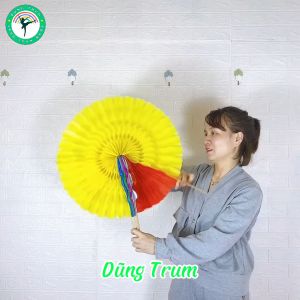 Quạt múa đổi màu quạt tròn sắc màu đầy đủ kích thước biểu diễn sự kiện khai trương đại hội
