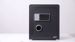 Vusign Peti Besi Heavy Duty Stainless Steel Smart Safe Box Dual Lock Alarm Money Security Box