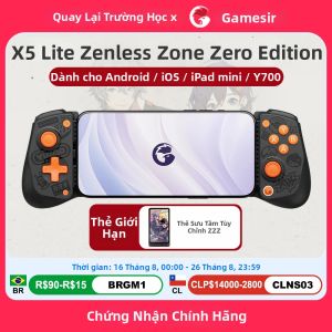 GameSir | Tay Cầm Chơi Game Di Động GameSir X5 Lite Zenless Zone Zero Edition Dành Cho iPhone 17/16/15 Android iPad Mini Y700 - Bộ Điều Khiển Chơi Game Không Dây Với Tay Cầm Có Bề Mặt Nhám