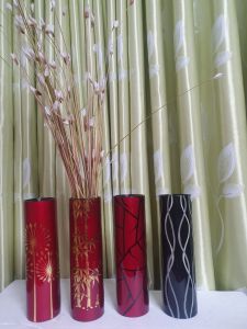 Hủ Đựng Nhang Cắm Hoa hút tài lộc Sơn Mài Thanh Bình Lê 25x8 cm