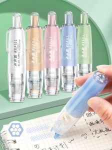 Transparent High Viscosity Double-Sided Adhesive Tape Erasable Handmade Applicator Refillable Core Sticky Dot Pen