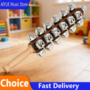 IRIN | IRIN Hand Held Bell Stick Wooden Hand Shaker Jingle Bells Orff Percussion Instrument For KTV Party Early Education Musical