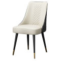 Post-Modern Scandinavian Accessible Luxury Dining Chair For Home Solid Wood Hotel Dining Table and Chair Casual Restaurant Simple Leather Backrest Stool. 
