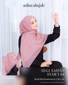 Hijab Segiempat Polos Ethicahijab Syari Ukuran 130 x 130