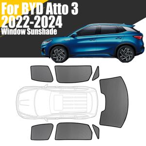 Custom Magnetic Car Window Sunshade For BYD Atto 3 2022-2024 Atto3 Curtain Mesh Front Windshield Frame Curtain