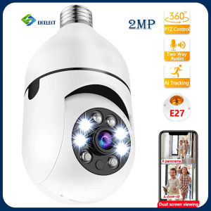 NICELECT YOOSEE PTZ E27 Bulb Wireless Security Camera 3MP 360 Degree Panoramic Connector With WiFi Human Smart Alarm Remote Viewing