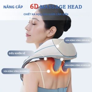 Máy Massage Cổ Và Vai Không Dây Haier Có Chức Năng Sưởi Ấm Thư Giãn Sử Dụng Pin Chất Liệu ABS & TPR Dụng Cụ Massage Toàn Thân