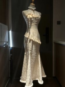 Early Autumn Chinese Style Lolita Set Skirt Slim Fit Fish Tail Dress Collar Hanging Neckline Womens Dress Fashionable Traditional Chinese Clothing