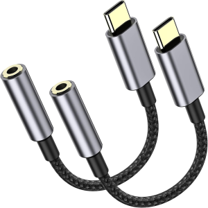 USB C to 3.5mm Audio Aux Jack Cable Type C to 3.5mm Aux Headphone Stereo Cord USB C to Aux Audio Dongle Cable Cord
