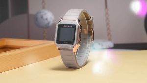 Jam Tangan Onas Jasmin Original Kotak Digital HA-695SSA / Jam Tangan Fashion Wanita Tali Rubber Diameter 34cm