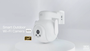 กล้องวงจรปิดอัจฉริยะภายนอก 365 Selection Smart Outdoor Wi-Fi Camera OC5 คมชัด 2MP กันน้ำ IP65 ใช้งานผ่านแอปและ Wi-Fi