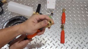 KONVERTER CONVERTER KONEKTOR CONNECTOR ADAPTOR SAMBUNGAN PENYAMBUNG PENGHUBUNG NEPEL THREAD DRAT M14 14 MM 14MM MALE TO MALE COWO KE COWO DARI SELANG JET CLEANER MESIN STEAM KE STICK STIK SANCHIN QUICK RELEASE KOPLER COUPLER ALAT SEMPROT CUCI MOBIL MOTOR