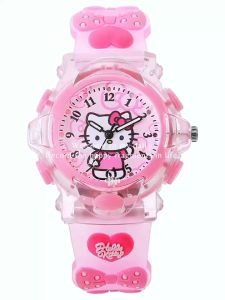 Jam Tangan Anak Analog Import LED 3D Lucu Sanrio Melody Kuromi Cinamarol Labubu Superhero Trendy